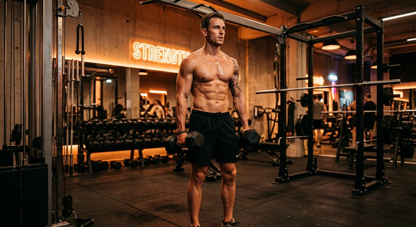 A lean muscular physique transformation showing before and after progress from skinny fat to muscular